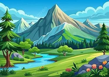 маляр покраска: Авторская роспись в жанре пейзажа - Тематика: горные пейзажи с елями — 6