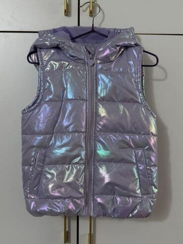 хиджаб для детей: Пуховый жилет для девочки Reserved - Цвет: сиреневый с перламутровым — 6