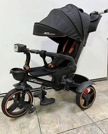 Детский транспорт: Детский трёхколёсный велосипед-коляска Skillmax Состояние — 1