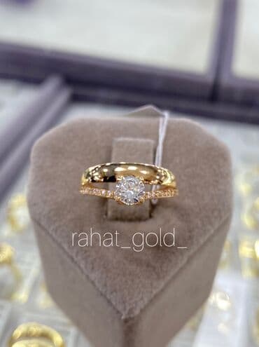 Кольцо, Помолвочное, Проба 375, Женские, Циркон, Новый