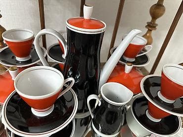 Кофейный сервиз из костяного фарфора производства Freiberger Porzellan at lalafo.kg Кофейный сервиз из костяного фарфора производства Freiberger Porzellan