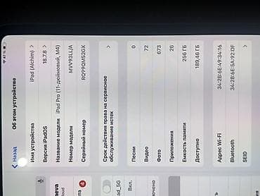 Планшеты: Планшет, Apple, память 256 ГБ, 10" - 11", Wi-Fi, Б/у, Классический цвет - Серебристый — 2