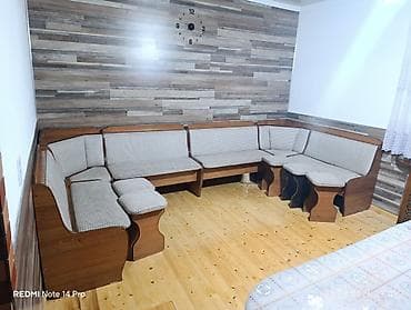 Офис эмереги: Ашкана үчүн жумшак бурчек, Жыгач, түсү - Саргыч боз — 3