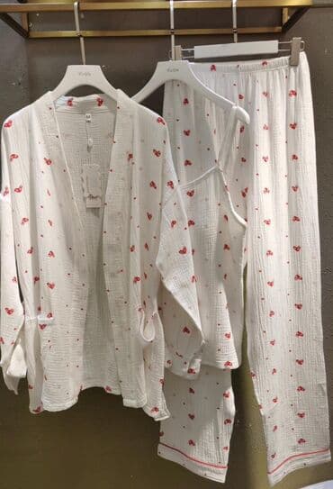 белая ночная сорочка: Ночная сорочка, Муслин, Средняя модель, S, M, L — 3