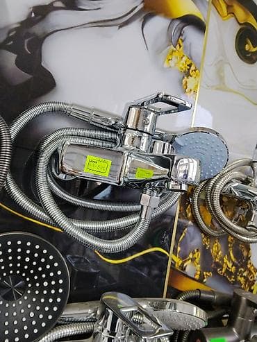 Смесители для ванны и душа: Смеситель для ванны с душевым набором, хром - Тип: однорычажный — 2