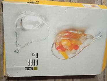 Набор стеклянных креманок/розеток Kaveh PEAR, 6 шт. - Форма: груша с — 1