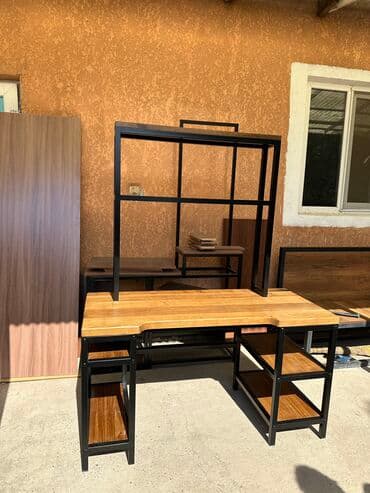 письменный стол для школьника: Компьютерный стол Размер : 150х60х75 Материал дерева : дуб Тип — 2