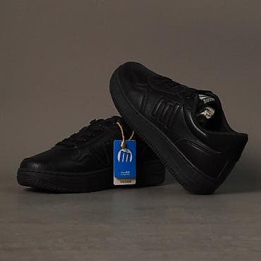 Босоножки, сандалии, шлепанцы: Женские кеды/кроссовки низкие, полностью чёрные Mustang - Материал — 4