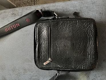 простой: Мужская сумка через плечо BUTUN - Материал: натуральная кожа с — 3