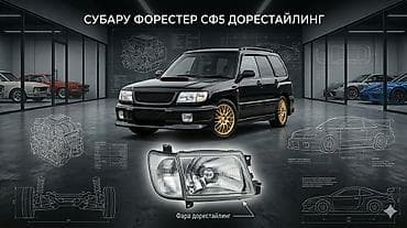 Фара передняя для Subaru Forester SF5 дорестайлинг - Тип: галогенная