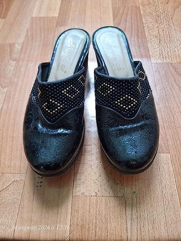 40: Женские мюли Monla co (Made in Turkey) - Цвет: черный с золотистым — 8