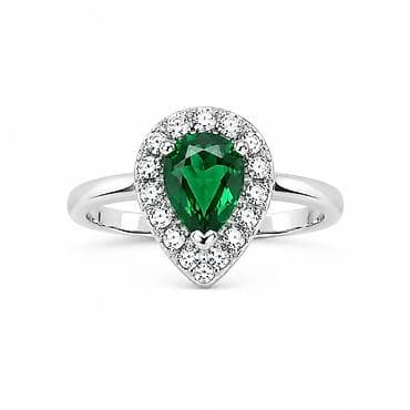 изумруд: Кольцо «Emerald» из серебра 925 - Бренд: ADAMANT - Проба: 925, цвет — 1