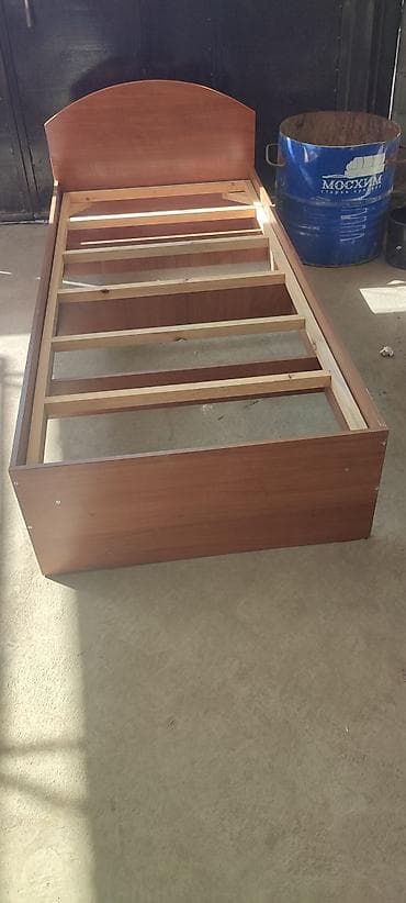 Мебель: Односпальная кровать с матрасом по 2000 сом - Размер спального места — 3