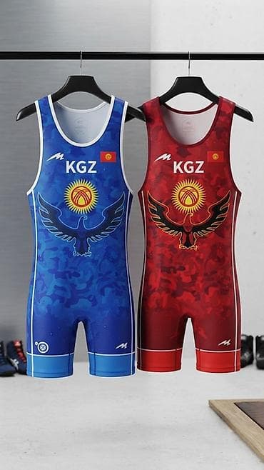 триколор: Очень хорощий качество Борцовские трико KGZ (Кыргызстан) - Модель — 1