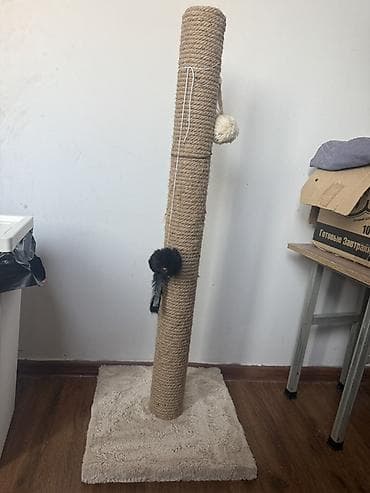 Другие животные: Когтеточка-столб для кошек б/у - Высокий вертикальный столб — 2