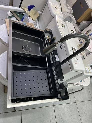 доска для нарезки: Кухонная мойка с интегрированной рабочей станцией размер 75 на 45 - — 3