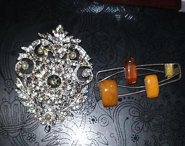 Личные вещи: Винтажные украшения броши, запонки подвеска бусы,бусы из стекляруса — 4