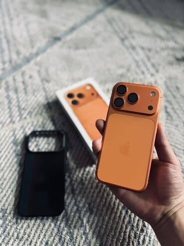 IPhone 17 Pro, Б/у, 256 ГБ, Оранжевый, Коробка, 100 %