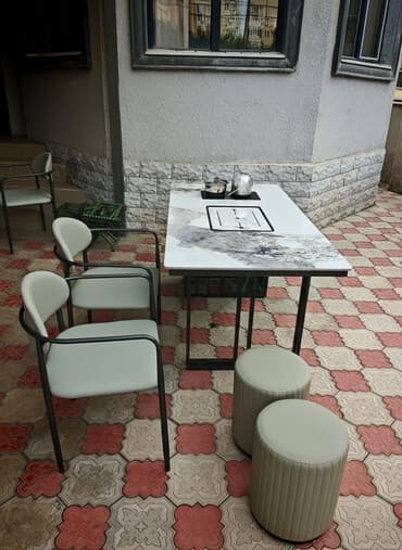 Комплект уличной мебели для террасы/кафе. Состав: - Прямоугольный