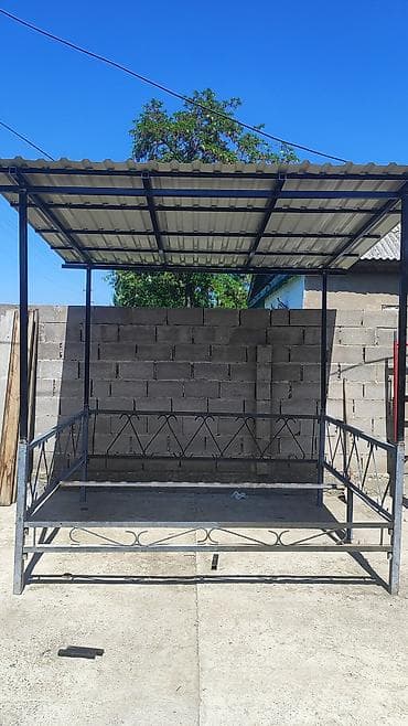 арка ферма: Навес, Арочный, Металл, Поликарбонат, Установка — 8