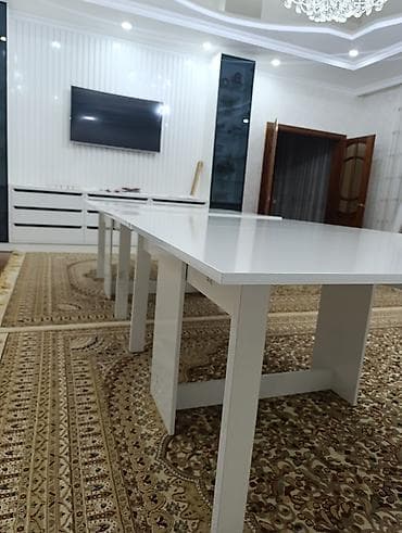 Кресла: Стол трансформер Для зала, Раскладной стол, цвет - Белый — 1