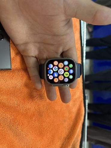 часы с термометром наручные: Смарт-часы в стиле Apple Watch Ultra1 с крупным прямоугольным экраном — 2