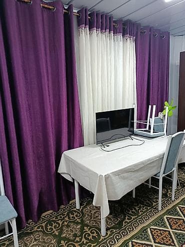 Текстиль: Комплект штор, Полиэстер, С ламбрекеном, Готовое изделие, Б/у, Для зала — 2