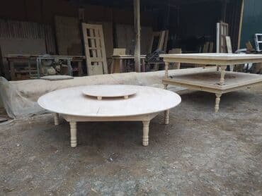 ручная работа салфетка на стол: Национальный кыргызский стол, Складной, Дерево, цвет - Бежевый — 17