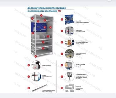 стеллажи для склада: Стеллаж MS STANDART 2550х1000х600 (4 полки) Предназначен для хранения — 6