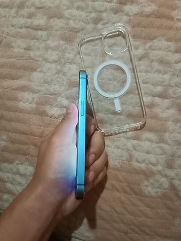 телео: IPhone 13, Б/у, 128 ГБ, Синий, Чехол, 91 % — 6