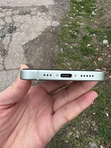 Техника жана электроника: IPhone 15, Колдонулган, 128 ГБ, Жашыл, Каптама, 86 % — 2
