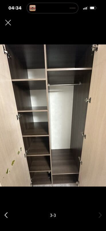 шкаф купе бишкек: Шкаф для одежды, Прямой, Дерево — 3