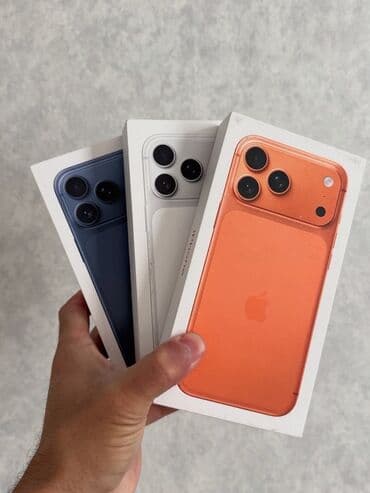 мак м1: IPhone 17 Pro, Жаңы, 256 ГБ, Ток сары, Куту, 100 % — 1