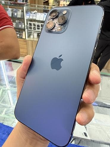 iphone 16 pro max bishkek: IPhone 12 Pro Max, Б/у, 256 ГБ, Blue Titanium, Кабель, 100 % — 2