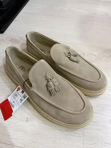 Жеке буюмдар: Лоферлер, 43, Zara, Жаңы, түсү - Саргыч боз — 1