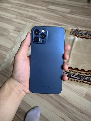 Техника и электроника: IPhone 12 Pro, Б/у, 256 ГБ, Pacific Blue, Зарядное устройство, Защитное стекло, Чехол, 83 % — 1
