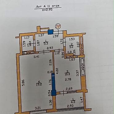 Квартиры: 1 комната, 44 м², Ак-Кеме (старый аэропорт) Элитка, 11 этаж, Евроремонт — 5