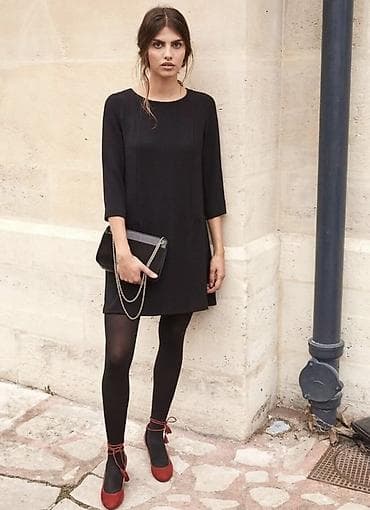 Черное платье-с открытой спинкой Классическое платье, можно