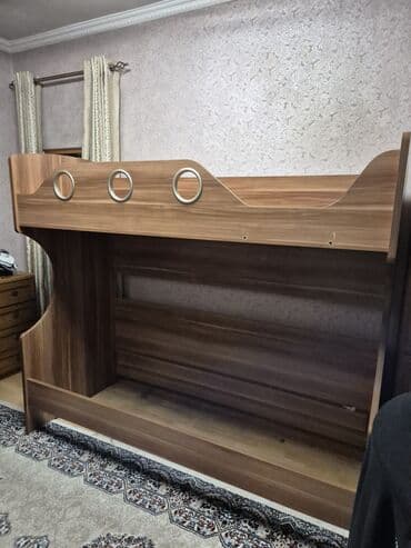 набор макита 5 в 1: Двухъярусная детская кровать, Б/у, ЛДСП, цвет - Коричневый — 7