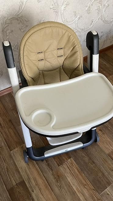 стульчик для кормления peg perego: Стульчик для кормления, Б/у, Peg perego, Трансформер, цвет - Бежевый, Самовывоз, Платная доставка — 3
