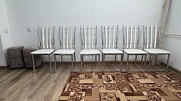 dinner table: Стуля 6 шт 
2шт. Пуфик в подарок 
Доставка бар шаар ичине — 2