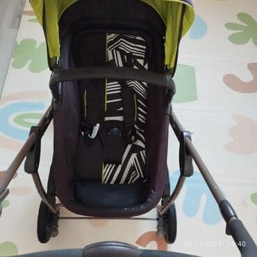 трехколесные прогулочные коляски: Коляска, цвет - Коричневый, Б/у — 10