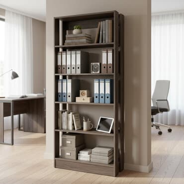 купить стеклянную полку: Стеллаж Феликс STF780 (Дуб серо-коричневый) Стеллаж для документов и — 1