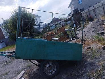 Одноосный легковой прицеп с каркасом под тент/надставными бортами — 2