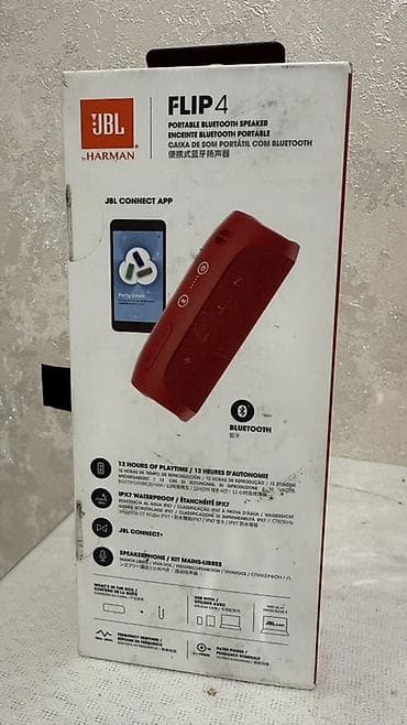 samsung galaxy j4: JBL Flip 4 — портативная Bluetooth‑колонка (цвет: красный). Ключевые — 3