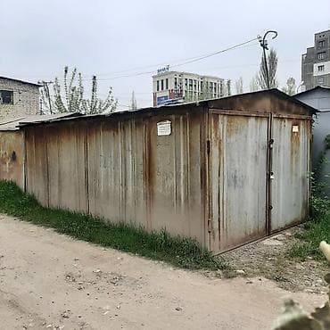 вагон бу: Металлический гараж (ракушка) с распашными воротами. - Материал — 4