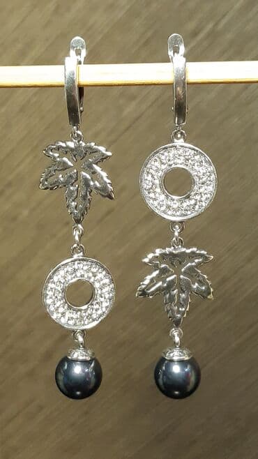 купить свадебное платье недорого: Серебряные длинные, вечерние, нарядные, свадебные серьги с — 3