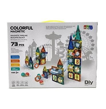 Магнитный конструктор с шариковыми трассами — Colorful Magnetic, 73