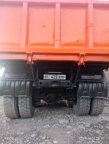 палетный ящик: Самосвал КАМАЗ, оранжевый, 6x4 Матор Хово,турбина жаны, компрессор — 6