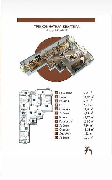 3 бөлмө, 133 м², Ак-Кеме (эски аэропорт) Элитка, 13 кабат, ПСО (өз алдынча бүтүрүү) lalafo.kg да 3 бөлмө, 133 м², Ак-Кеме (эски аэропорт) Элитка, 13 кабат, ПСО (өз алдынча бүтүрүү)